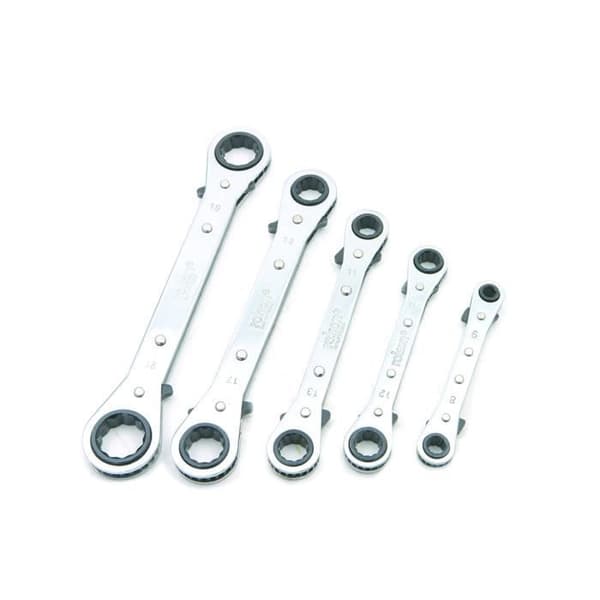 Platt hylsnyckel med spärrring ROLSON (5 st) - Handverktyg
