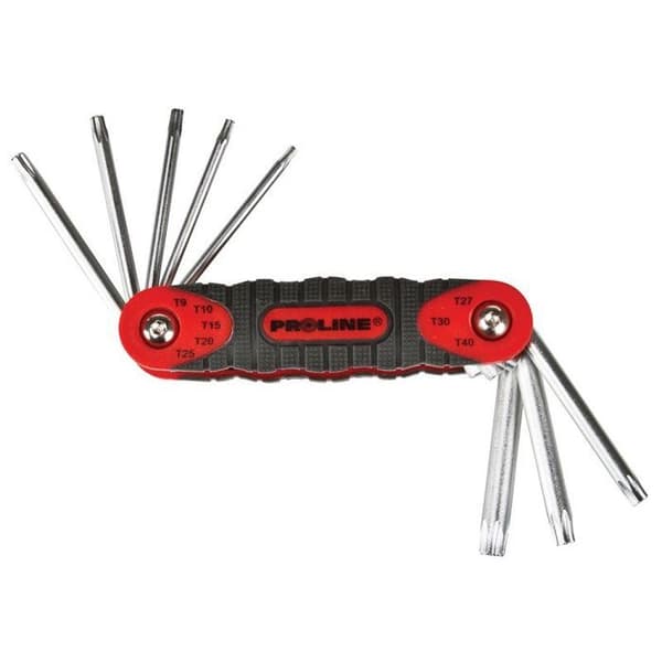 Cle torx - cle han människor stjärna Pro-line Spel av Torx-nycklar multifunktioner T9-T40, 8 stycken (48388)