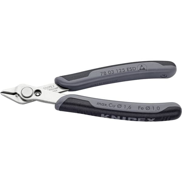 Knipex Super-Knips 78 03 125 ESD ESD Tång för kretskort utan facett 125 mm