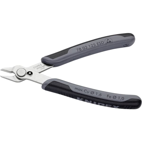 Knipex Super-Knips 78 03 125 ESD ESD Tång för kretskort utan facett 125 mm