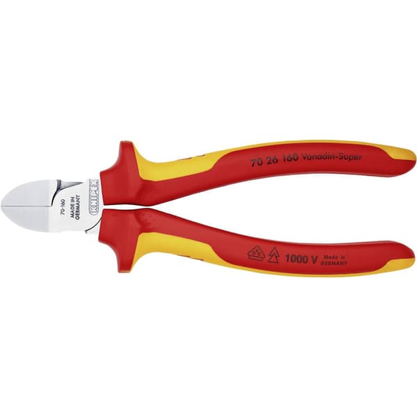 Knipex 70 26 160 VDE Sidoskärare med facett 160 mm