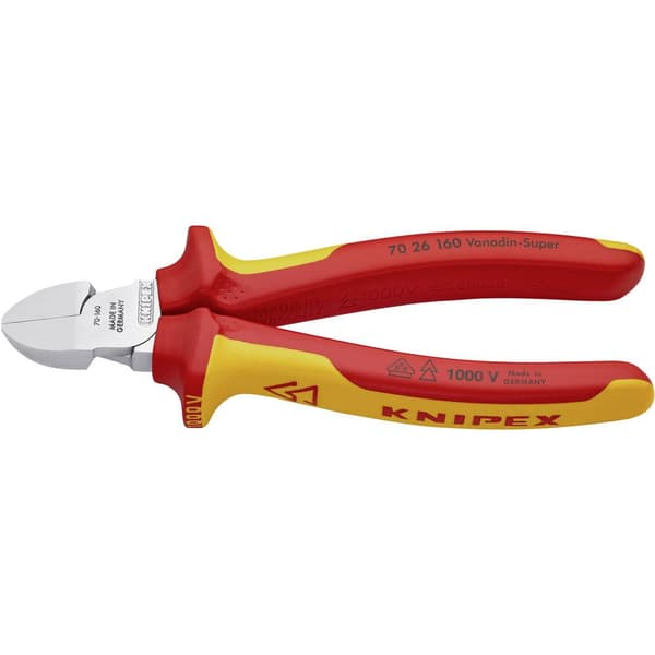Knipex 70 26 160 VDE Sidoskärare med facett 160 mm