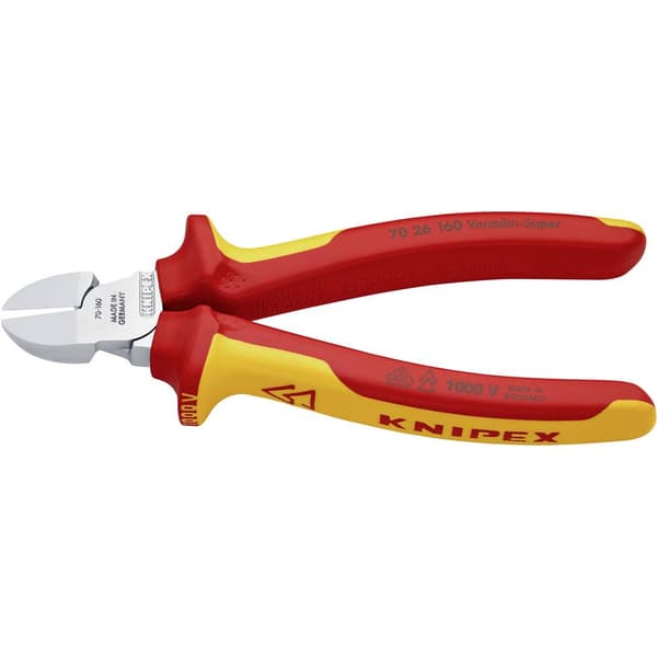 Knipex 70 26 160 VDE Sidoskärare med facett 160 mm