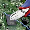 Miniatyrbild 2 av 4: Knipex 77 12 115 Elektronik och finmekanik Sidoskärare med facett 115 mm