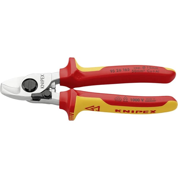 Knipex 95 26 165 Kabelavbitare Lämplig för Aluminium- och kopparkablar, enkel- och flertrådig 15 mm 50 mm² 0