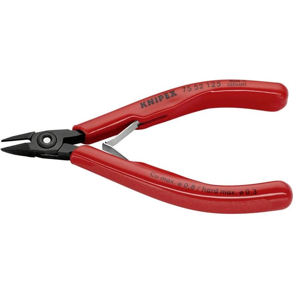 Knipex 75 52 125 Elektronik och finmekanik Sidoskärare med facett 125 mm