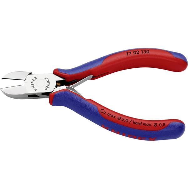 Knipex 77 02 130 Elektronik och finmekanik Sidoskärare med facett 130 mm
