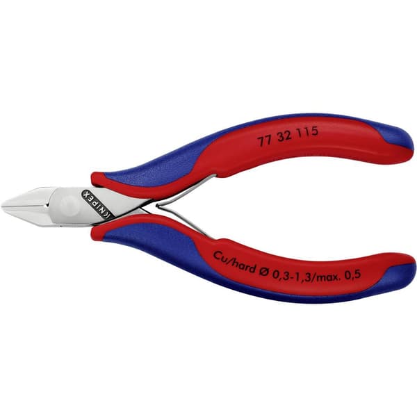 Knipex 77 32 115 Elektronik och finmekanik Sidoskärare med facett 115 mm