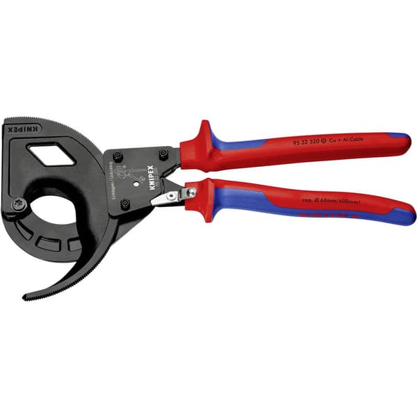 Knipex 95 32 320 Kabelavbitare med spärr Lämplig för Aluminium- och kopparkablar, enkel- och flertrådig 60 mm 600 mm²