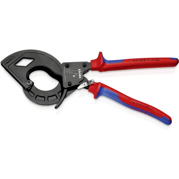 Knipex 95 32 320 Kabelavbitare med spärr Lämplig för Aluminium- och kopparkablar, enkel- och flertrådig 60 mm 600 mm²