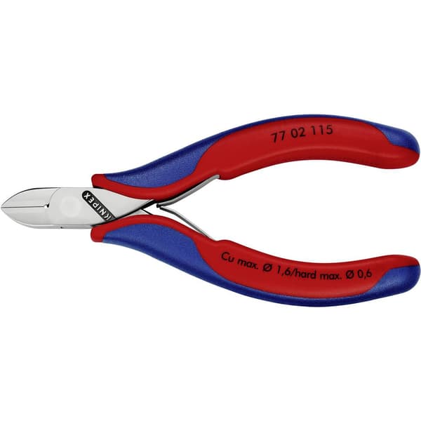 Knipex 77 02 115 Elektronik och finmekanik Sidoskärare med facett 115 mm