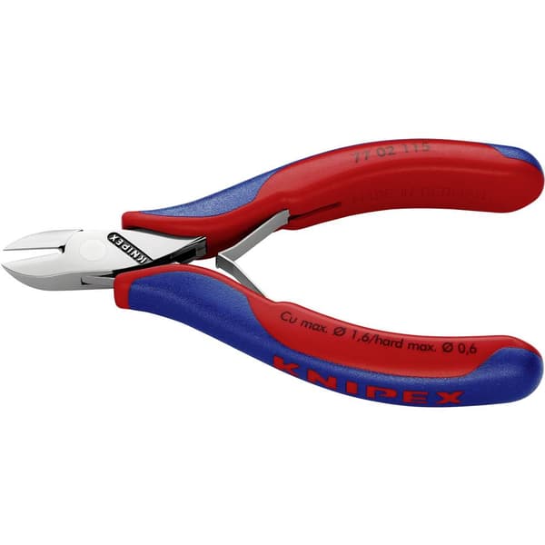 Knipex 77 02 115 Elektronik och finmekanik Sidoskärare med facett 115 mm