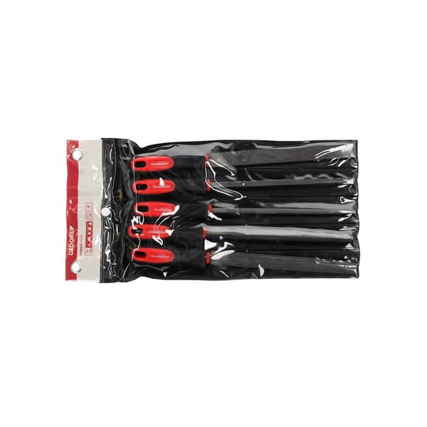 Gedore RED 3301597 Filset 3-kants + 4-kants + platt + rund + halvrund 5 delar 310 mm 1 st