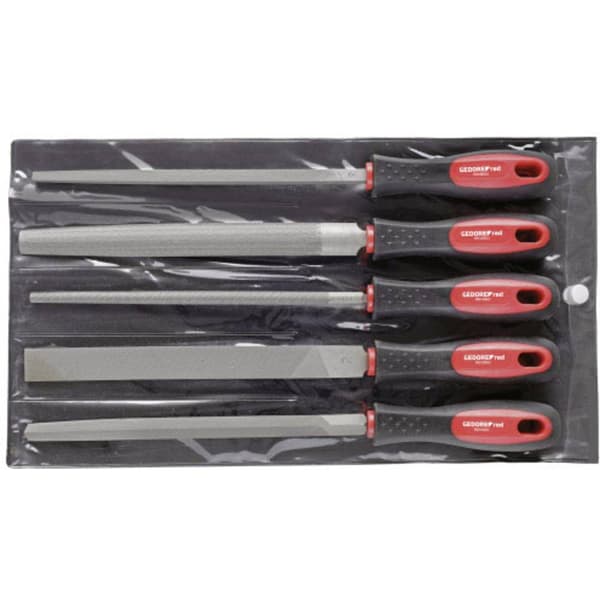 Gedore RED 3301597 Filset 3-kants + 4-kants + platt + rund + halvrund 5 delar 310 mm 1 st