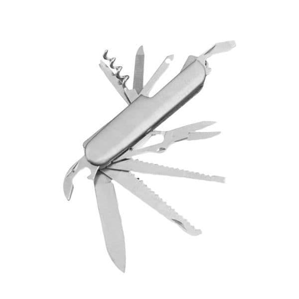 Multifunktions schweizisk kniv - Ej specificerad - 9 cm - Rostfritt stål - 11 praktiska tillbehör - Blandat