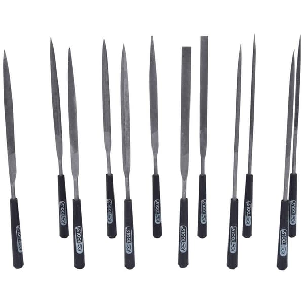 KS Tools 140.3050 Nålfilsset med plastskaft, 12-delars 90 mm 1 st