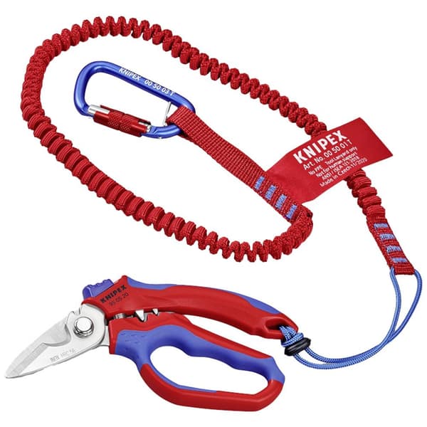 Knipex Vinklade elektrikersax med flerkomponentsöverdrag, glasfiberförstärkt 160 mm 95 05 20 SB