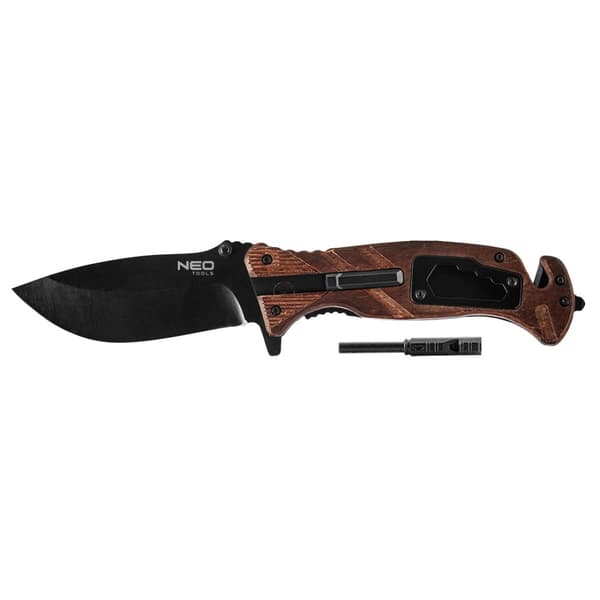 Survival-taittoveitsi 22 cm, 6 in 1