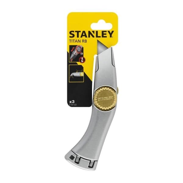 Kniv - STANLEY - Titan - Vikbar blad - Lätt aluminium - Ergonomisk