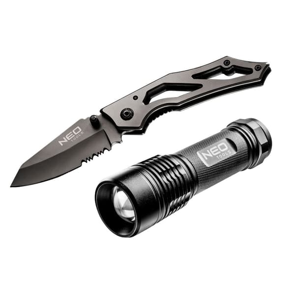 Set med 2 element (99-101 ficklampa, 63-025 kniv)