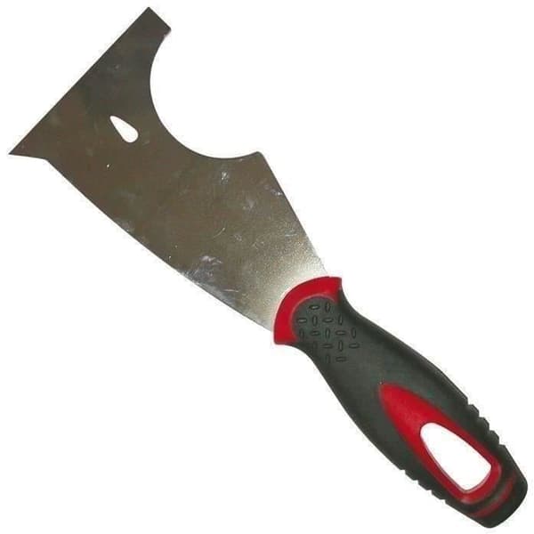 Multifunktionskniv SAVY - rostfritt stål - bi-material - 6 funktioner - röd