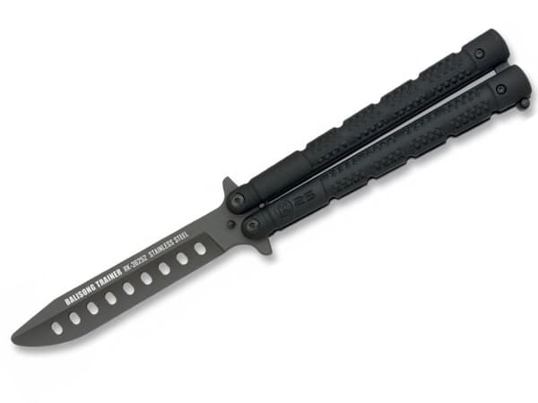 K25 36252 Balisong-harjoittajan musta veitsi