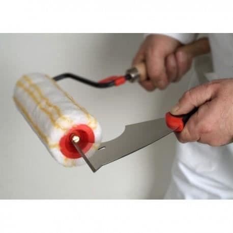 Rifflard kniv - EDMA - Multifunktion 5 verktyg i 1 - Härdat stålblad - Bi-material handtag