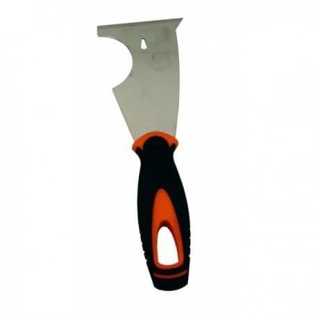 Rifflard kniv - EDMA - Multifunktion 5 verktyg i 1 - Härdat stålblad - Bi-material handtag