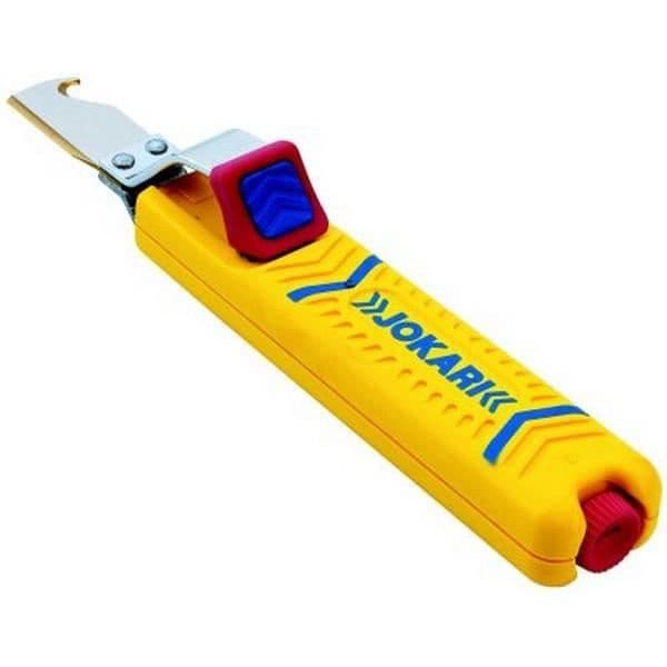 Universal elektrikerkniv och reservinnerkniv, Skalningsvärden på Ø: 8-28 mm, Utförande med krokblad