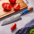 Miniatyrbillede 4 af 4: Nakiri Kniv, Ultra Skarp AUS-10 Damascus Stål, Ergonomisk Håndtag,7 tommer