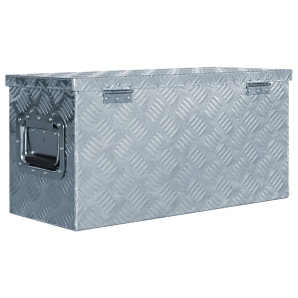 vidaXL Förvaringslåda aluminium 61,5x26,5x30 cm silver