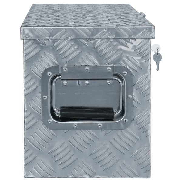 vidaXL Förvaringslåda aluminium 61,5x26,5x30 cm silver