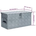 Miniatyrbillede 7 af 7: vidaXL aluminiumskasse 61,5 x 26,5 x 30 cm sølvfarvet