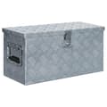 Miniatyrbillede 1 af 7: vidaXL aluminiumskasse 61,5 x 26,5 x 30 cm sølvfarvet
