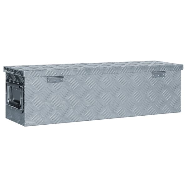 vidaXL Aluminiumsboks 80,5x22x22 cm sølv