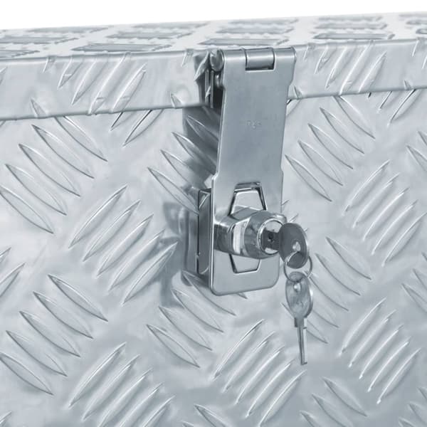 vidaXL Aluminiumsboks 80,5x22x22 cm sølv