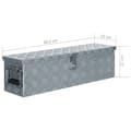 Miniatyrbilde 7 av 7: vidaXL Aluminiumsboks 80,5x22x22 cm sølv