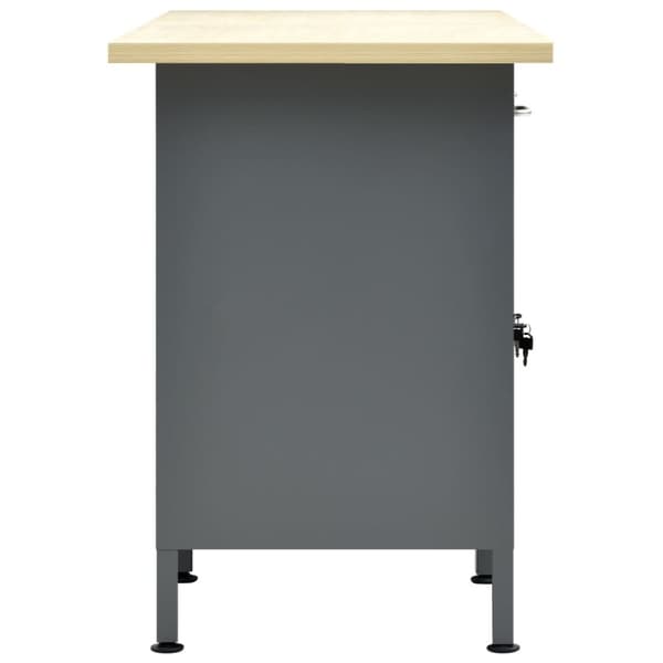 vidaXL arbejdsbord 120x60x85 cm stål sort