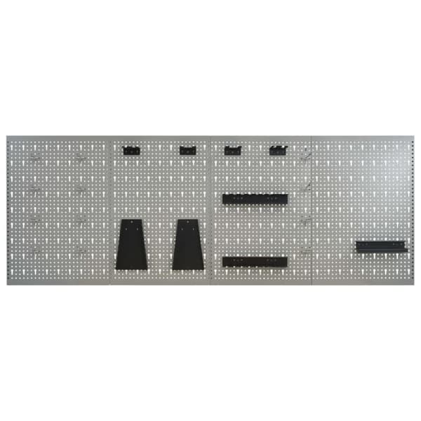 vidaXL vægmonterede værktøjspaneler 4 stk. 40x58 cm stål