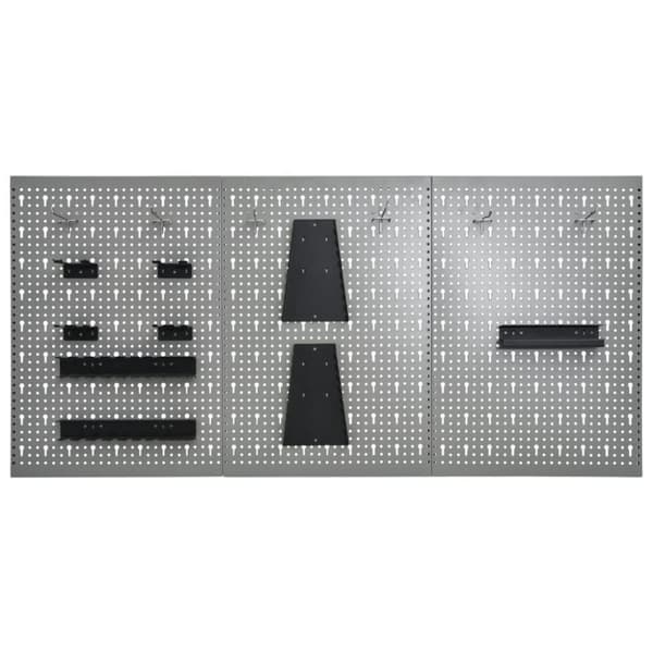 vidaXL Seinään kiinnitettävät työkalutaulut 3 kpl 40x58 cm teräs