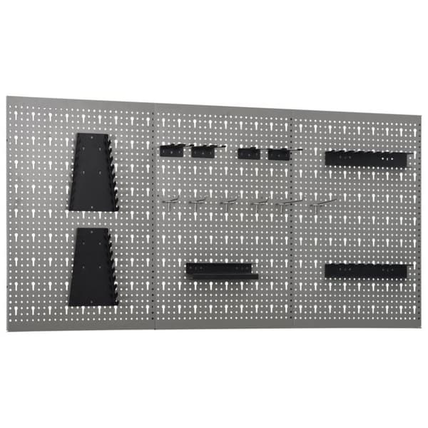 vidaXL Seinään kiinnitettävät työkalutaulut 3 kpl 40x58 cm teräs