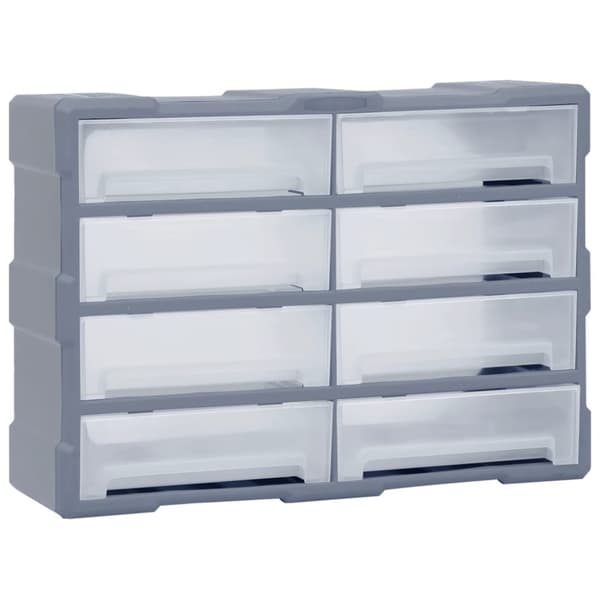 vidaXL skuffereol med 8 store skuffer 52x16x37 cm