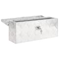 Miniatyrbilde 5 av 8: vidaXL Oppbevaringsboks sølv 50x15x20,5 cm aluminium