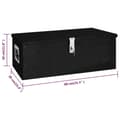 Miniatyrbilde 8 av 8: vidaXL Oppbevaringsboks svart 80x39x30 cm aluminium