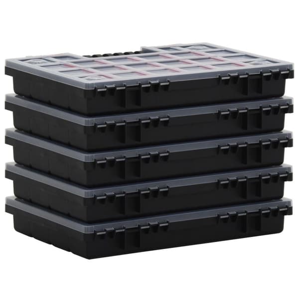vidaXL Sorteringsbokser 5 stk 34,5x25x5 cm polypropylen