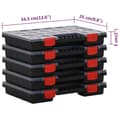 Miniatyrbilde 7 av 7: vidaXL Sorteringsbokser 5 stk 34,5x25x5 cm polypropylen