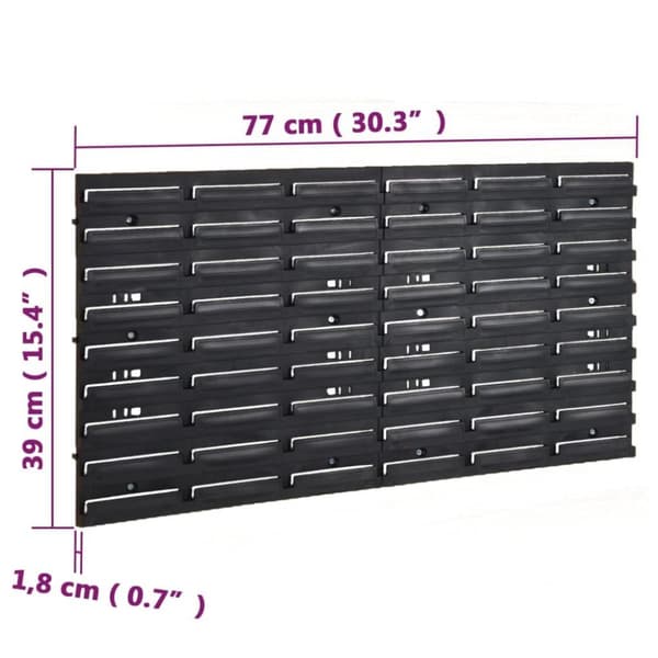 vidaXL Sortimentslådor 30 delar svart och röd 77x39 cm polypropen