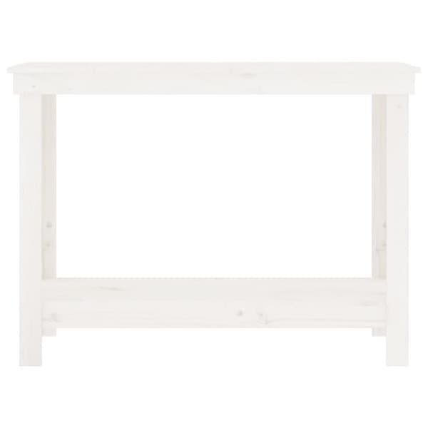 vidaXL arbejdsbord 110x50x80 cm massivt fyrretræ hvid