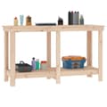 Miniatyrbilde 4 av 9: vidaXL Arbeidsbenk 140x50x80 cm heltre furu