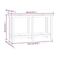 Miniatyrbilde 8 av 9: vidaXL Arbeidsbenk 140x50x80 cm heltre furu